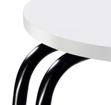 Hilly 3-tier Round Accent Side Table White and Black | White | 930071