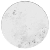 Baldwin Round Marble Top Side Table White and Gold | Full | White | White Marble | 930081