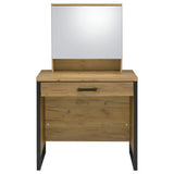 Bettin Vanity Set with Sliding Mirror and Stool Golden Oak | Brown | Golden Oak | 930120