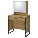 Bettin Vanity Set with Sliding Mirror and Stool Golden Oak | Brown | Golden Oak | 930120