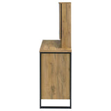 Bettin Vanity Set with Sliding Mirror and Stool Golden Oak | Brown | Golden Oak | 930120