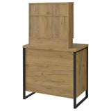 Bettin Vanity Set with Sliding Mirror and Stool Golden Oak | Brown | Golden Oak | 930120