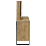 Bettin Vanity Set with Sliding Mirror and Stool Golden Oak | Brown | Golden Oak | 930120