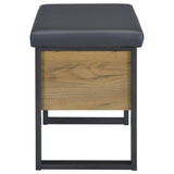 Bettin Vanity Set with Sliding Mirror and Stool Golden Oak | Brown | Golden Oak | 930120