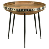 Ollie 2-piece Solid Wood Bone Inlay Nesting Table Natural | Brown | Natural | 930193
