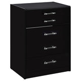 Danbury 3-drawer Makeup Vanity & Stool Set Black High Gloss | Black | Black High Gloss | 930209