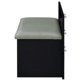 Danbury 3-drawer Makeup Vanity & Stool Set Black High Gloss | Black | Black High Gloss | 930209