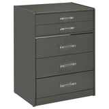 Danbury 3-drawer Makeup Vanity & Stool Set Grey High Gloss | Grey | Grey High Gloss | 930210