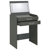 Danbury 3-drawer Makeup Vanity & Stool Set Grey High Gloss | Grey | Grey High Gloss | 930210