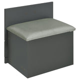 Danbury 3-drawer Makeup Vanity & Stool Set Grey High Gloss | Grey | Grey High Gloss | 930210