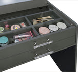 Danbury 3-drawer Makeup Vanity & Stool Set Grey High Gloss | Grey | Grey High Gloss | 930210