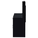 Flora 2-drawer Vanity Set with LED Mirror Black High Gloss | Black | Black High Gloss | 930219