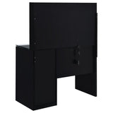 Flora 2-drawer Vanity Set with LED Mirror Black High Gloss | Black | Black High Gloss | 930219