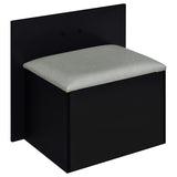 Flora 2-drawer Vanity Set with LED Mirror Black High Gloss | Black | Black High Gloss | 930219