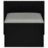 Flora 2-drawer Vanity Set with LED Mirror Black High Gloss | Black | Black High Gloss | 930219