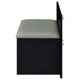 Flora 2-drawer Vanity Set with LED Mirror Black High Gloss | Black | Black High Gloss | 930219