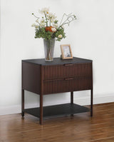 Zimmerlee 2-drawer Side Table with Shelf Rust Brown | Brown | Rust Brown | 930221