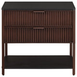 Zimmerlee 2-drawer Side Table with Shelf Rust Brown | Brown | Rust Brown | 930221