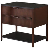 Zimmerlee 2-drawer Side Table with Shelf Rust Brown | Brown | Rust Brown | 930221