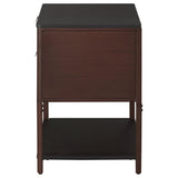 Zimmerlee 2-drawer Side Table with Shelf Rust Brown | Brown | Rust Brown | 930221