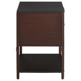 Zimmerlee 2-drawer Side Table with Shelf Rust Brown | Brown | Rust Brown | 930221