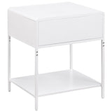 Amherst 1-drawer Radio Weave Cane Metal Bedside Table White | White | 930236