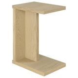 Clower Engineered Wood C-Shaped Sofa Side Table Light Oak | Beige | Light Oak | 930275