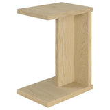 Clower Engineered Wood C-Shaped Sofa Side Table Light Oak | Beige | Light Oak | 930275