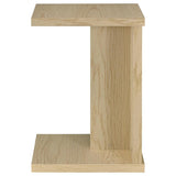 Clower Engineered Wood C-Shaped Sofa Side Table Light Oak | Beige | Light Oak | 930275