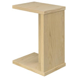 Clower Engineered Wood C-Shaped Sofa Side Table Light Oak | Beige | Light Oak | 930275