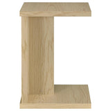 Clower Engineered Wood C-Shaped Sofa Side Table Light Oak | Beige | Light Oak | 930275