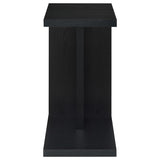 Clower Engineered Wood C-Shaped Sofa Side Table Black | Black | 930276