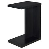 Clower Engineered Wood C-Shaped Sofa Side Table Black | Black | 930276