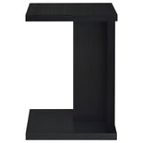 Clower Engineered Wood C-Shaped Sofa Side Table Black | Black | 930276
