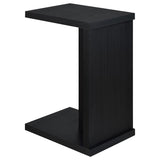 Clower Engineered Wood C-Shaped Sofa Side Table Black | Black | 930276