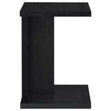 Clower Engineered Wood C-Shaped Sofa Side Table Black | Black | 930276