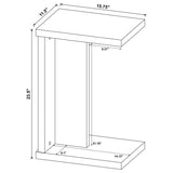 Clower Engineered Wood C-Shaped Sofa Side Table Black | Black | 930276