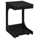 Ralston C-Shaped Lift-Top Sofa Side Table With Casters Black | Black | 930290