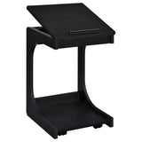 Ralston C-Shaped Lift-Top Sofa Side Table With Casters Black | Black | 930290