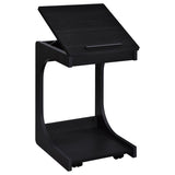 Ralston C-Shaped Lift-Top Sofa Side Table With Casters Black | Black | 930290
