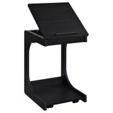Ralston C-Shaped Lift-Top Sofa Side Table With Casters Black | Black | 930290