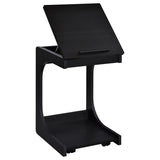 Ralston C-Shaped Lift-Top Sofa Side Table With Casters Black | Black | 930290