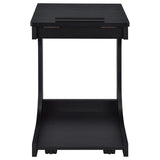 Ralston C-Shaped Lift-Top Sofa Side Table With Casters Black | Black | 930290