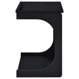 Ralston C-Shaped Lift-Top Sofa Side Table With Casters Black | Black | 930290