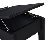Ralston C-Shaped Lift-Top Sofa Side Table With Casters Black | Black | 930290