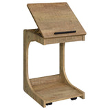Ralston C-Shaped Lift-Top Sofa Side Table With Casters Mango | Brown | Mango | 930292