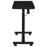 Westpark Pneumatic Adjustable C-Shape Side Table with Casters Black | Black | 930300