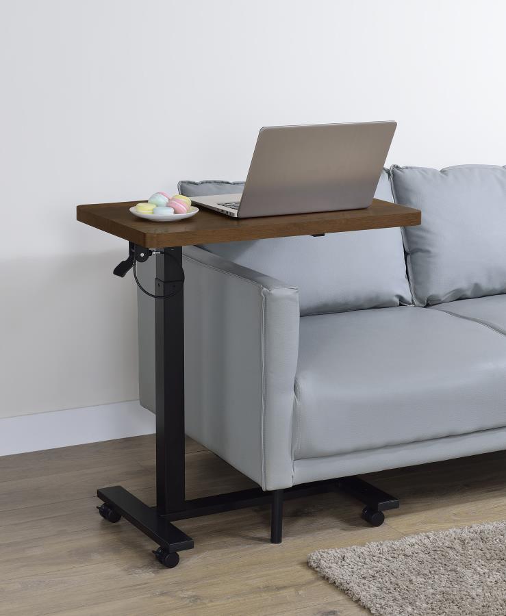 Westpark Pneumatic Adjustable C-Shape Side Table with Casters Dark Pine | Brown | Dark Pine | 930302