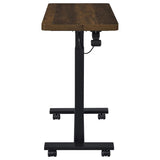 Westpark Pneumatic Adjustable C-Shape Side Table with Casters Dark Pine | Brown | Dark Pine | 930302