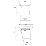Yency 2-piece Round Mango Wood Nesting Table Set Dark Brown Mango | Brown | Dark Brown Mango | 930330